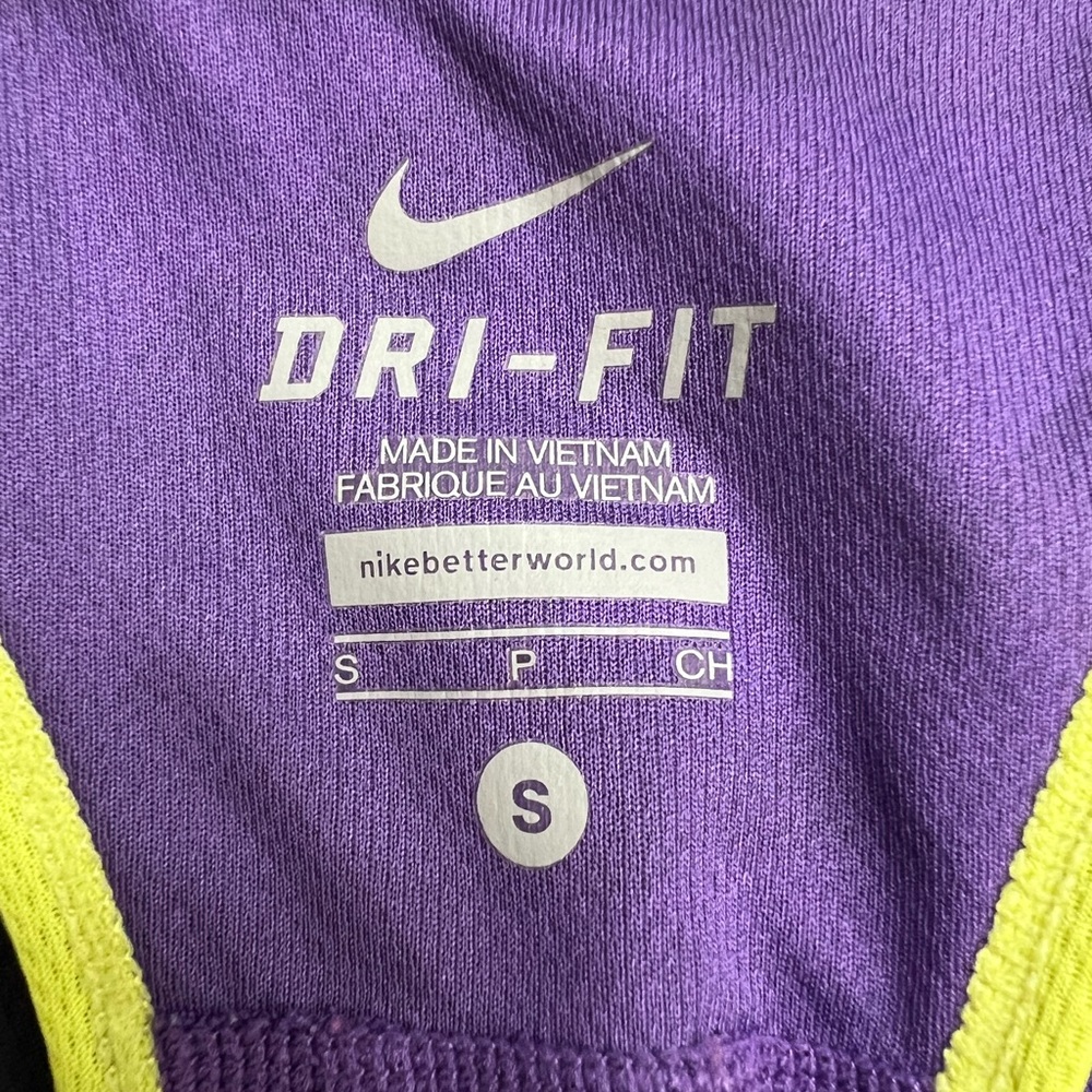 Nike Dri Fit Purple Pattern Workout Tank Top - Picture 7 of 8